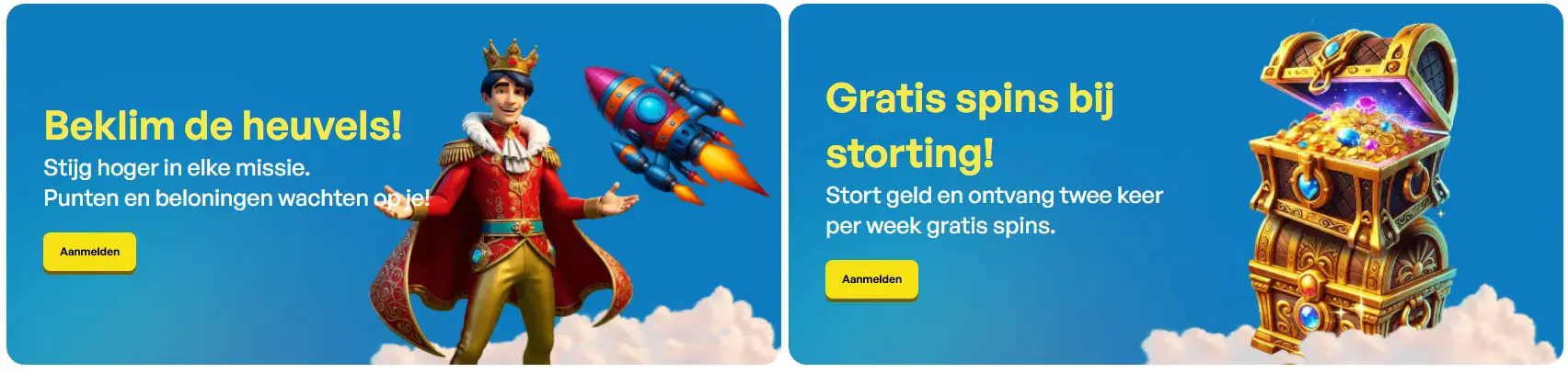 Gratis spins na registratie of storting